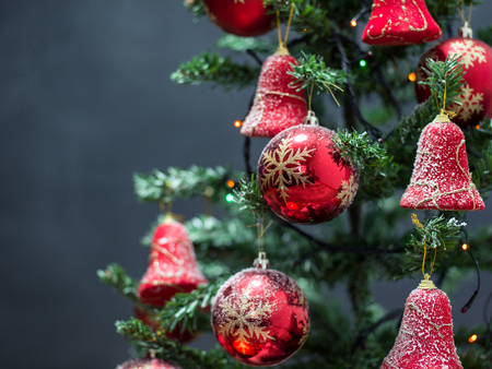 Decorated Christmas treeの写真素材