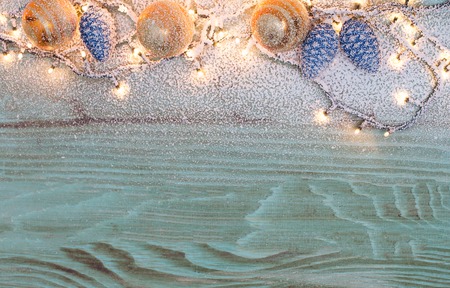 Christmas decoration over grunge backgroundの写真素材