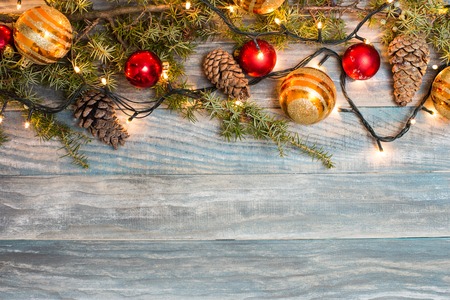 Christmas fir tree with copyspaceの写真素材