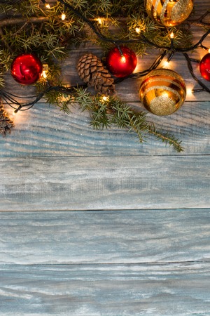 Christmas fir tree with copyspaceの写真素材