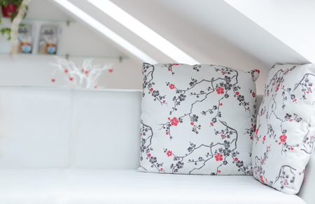 sofa in living roomの写真素材
