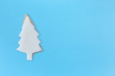 Homemade christmas cookies on color tableの写真素材