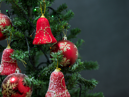 Decorated Christmas treeの写真素材