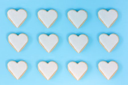 Pattern made of hearts, cakes  Valentines dayの写真素材
