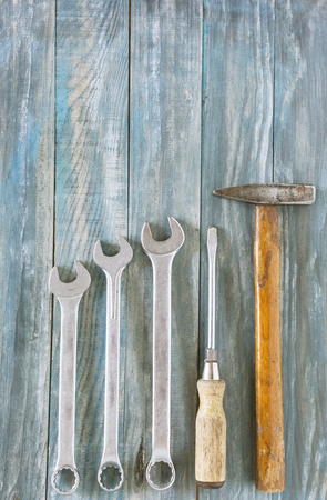 Various DIY tools on the tableの写真素材