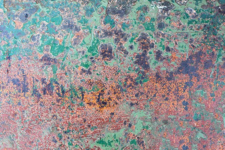 grunge chipped paint rusty textured metal backgroundの写真素材