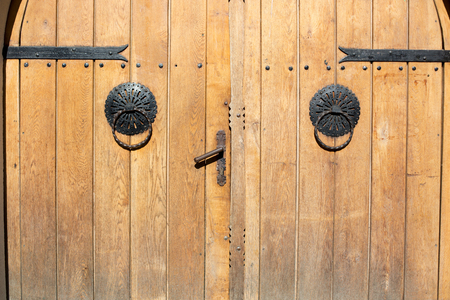 Old Shabby Wooden Planks with cracked color Paint, backgroundの写真素材