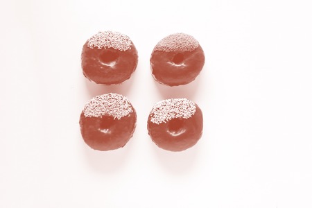Donuts isolated on backgroundの写真素材