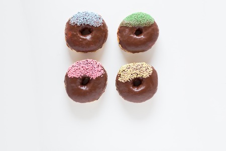 Donuts isolated on backgroundの写真素材
