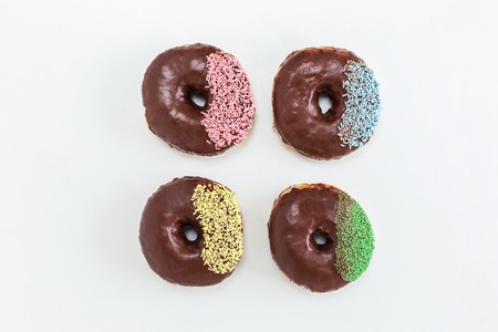 Donuts isolated on backgroundの写真素材