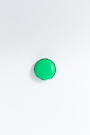 French colorful macarons on white backgroundの写真素材