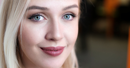 Portrait of a young business woman at officeの写真素材