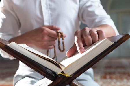 Quran - holy book of Muslims, in the mosqueの写真素材