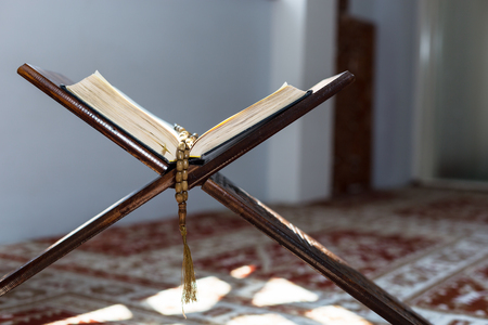 Quran - holy book of Muslims, in the mosqueの写真素材
