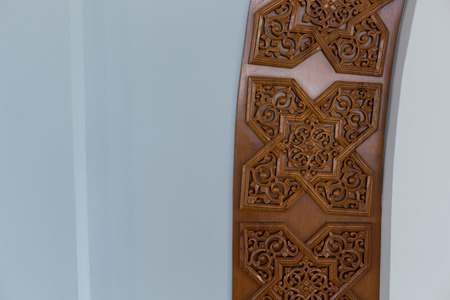 Old Decorative Islamic Wood Art Backgroundの写真素材