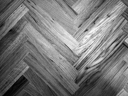 Seamless Oak laminate parquet floor texture background in black and whiteの写真素材