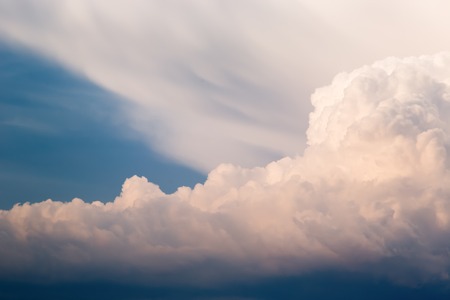 sky with clouds and sunの写真素材