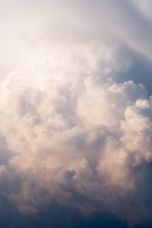 sky with clouds and sunの写真素材