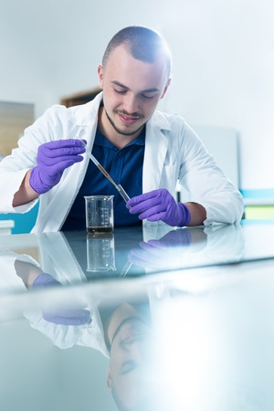 Experiments in the laboratoryの写真素材