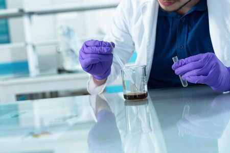 Experiments in the laboratoryの写真素材