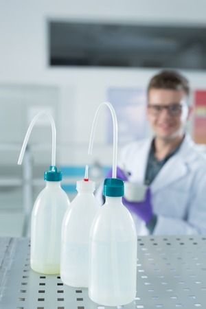 Experiments in the laboratoryの写真素材