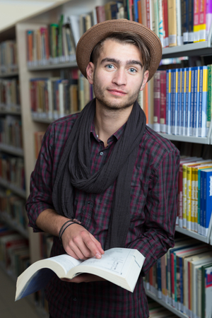 College Student, Student, Book. Student in library at universityの写真素材