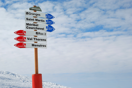 Ski resort in French Alpsの写真素材