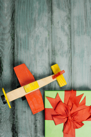 Christmas Decoration Over Wooden Backgroundの写真素材