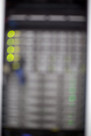 slective focus of server room