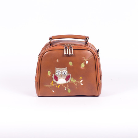 Fashion women bag isolated over whiteの写真素材