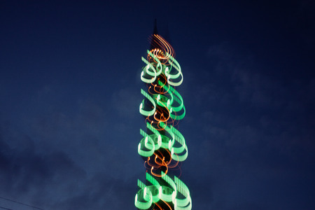 Light painting photographyの写真素材