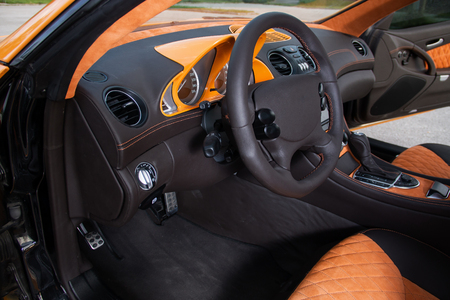 Car interior luxury serviceの写真素材