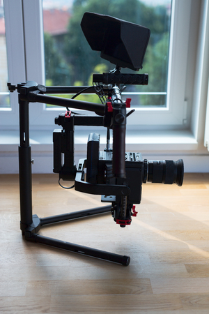 testing handheld camera gyro stabilizin gimbalの写真素材