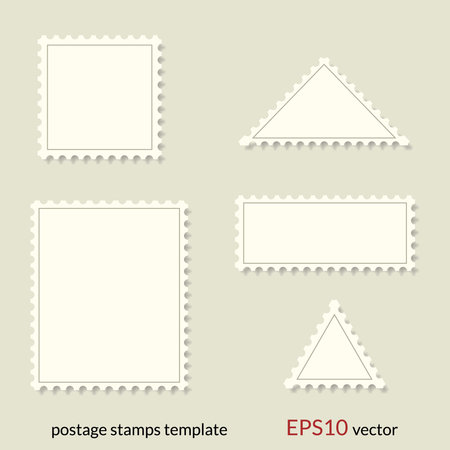 Postage stamp templateのイラスト素材