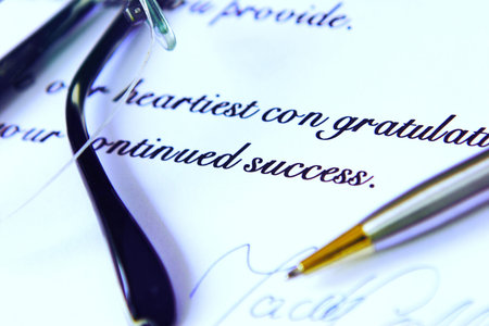 Business congratulation letter.の写真素材
