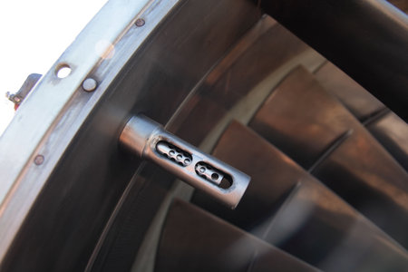 Temperature sensor in jet engine intake. の写真素材