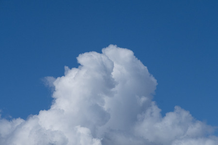 Clouds agains blue sky near Qilian, Qinghai, Chinaの写真素材
