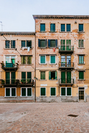 Streets and Venetian buildings in Venice, Italyのeditorial素材