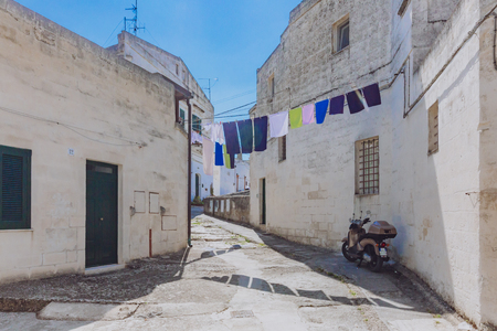 Streets and houses of the sassi of Matera, Italyのeditorial素材