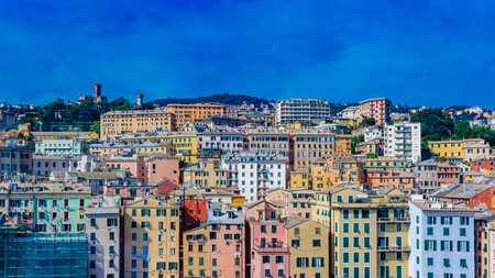 Historical center of Genoa, Italy.の写真素材