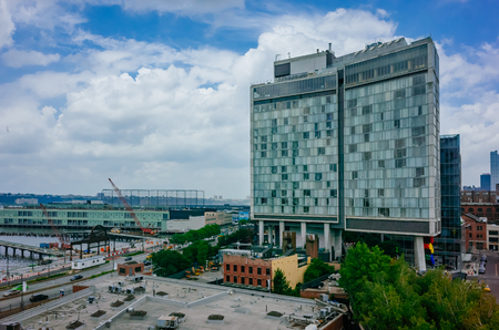 New York City, USA - June 24, 2018: View of houses and buildings in the Chelsea district in Manhattanのeditorial素材