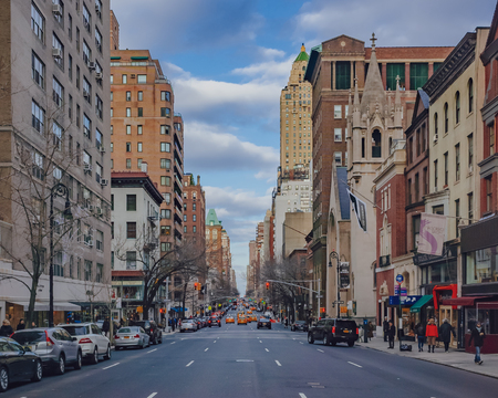 New York City, USA - Jan. 2, 2016: View of streets and buildings of Manhattanのeditorial素材
