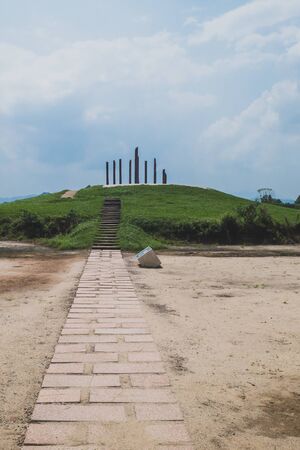 City site at Archaeological Ruins of Liangzhu City, Hangzhou, Chinaの写真素材