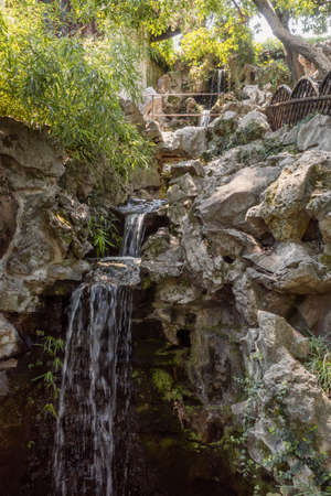 Traditional Chinese garden scenery at Lion Grove Garden (Shizilin) in Suzhou, Chinaの写真素材
