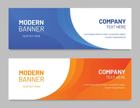 modern minimalist banner set templateのイラスト素材