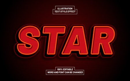 Star 3D Bold Text Style Effectのイラスト素材