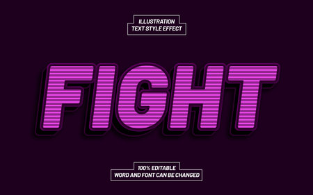Fight Text Style Effect