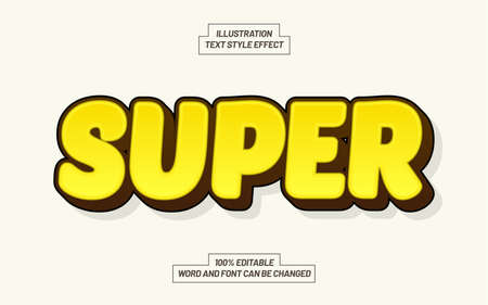 Super Cartoon Text Style Effectのイラスト素材