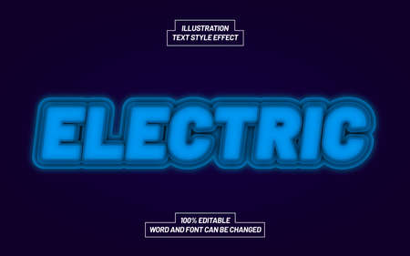 Electric Bold Text Style Effectのイラスト素材