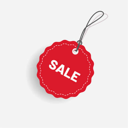 Red Tag Sale discount label Vectorのイラスト素材